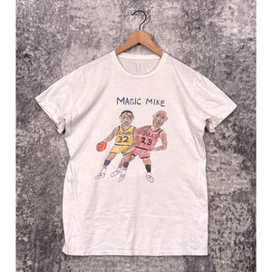 Unfortunate Portrait Shirt Large Womens Magic & Mike Micheal Jordan